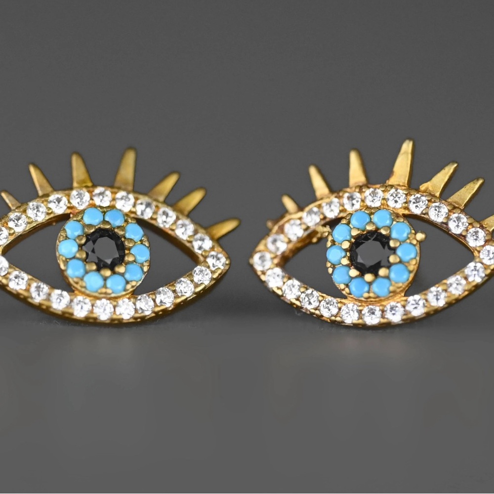 Pave Crystal Eye Studs